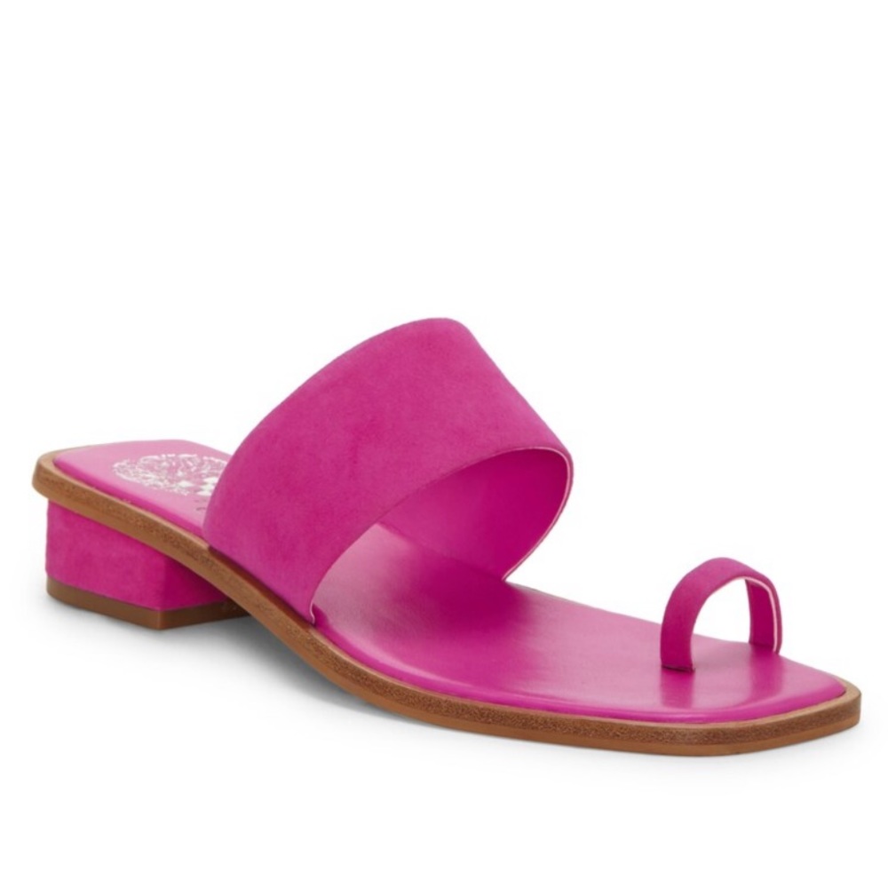 NEW! VINCE CAMUTO YELINDA SANDAL - Suede Hot Pink, Fuchsia Heel - Free Shipping!